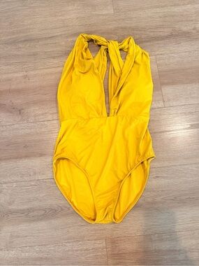 Beach Joy Yellow One-Piece Swimsuit